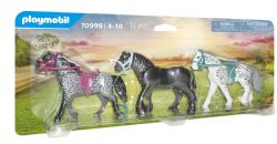 PLAYMOBIL COUNTRY - 3 CHEVAUX - FRISON, KNABSTRUPPER ET ANDALOU #70999